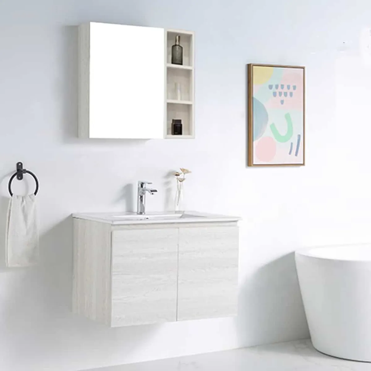 Nexus PVC Cabinet with Insert Basin 760mm (5 Colours) - view 3